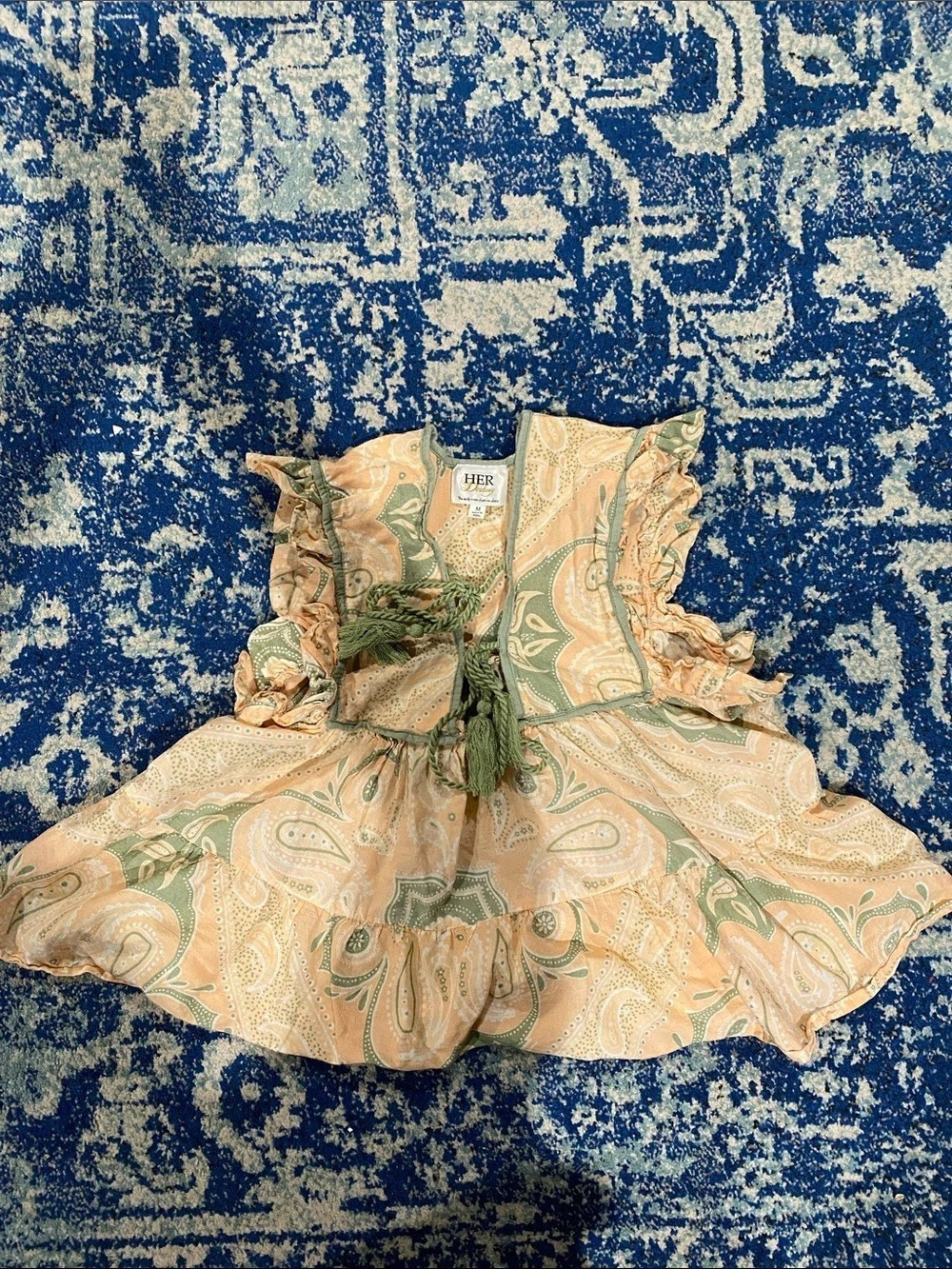 HER Destiny Paisley Cotton Top Size Medium